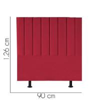 Cabeceira Estofada Carla 90cm Solteiro Para Cama Box Quarto Suede Vermelho - Gat Magazine - 2