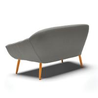 Namoradeira 02 Lugares Giovana Suede Pés Palito Castanho - D'rossi Grafite - 8