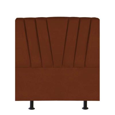 Cabeceira Estofada Bélgica 90cm Solteiro Para Cama Box Quarto Suede Terracota Telha - Gat Magazine