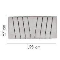 Painel Estofada Bélgica 195cm King Size Para Cama Box Quarto Suede Cinza Claro - Gat Magazine - 3
