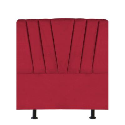 Cabeceira Estofada Bélgica 90cm Solteiro Para Cama Box Quarto Corino Vermelho - Gat Magazine
