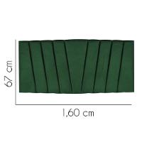 Painel Estofada Bélgica 160cm Queen Size Para Cama Box Quarto Suede Verde - Gat Magazine - 3