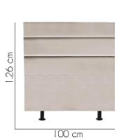 Cabeceira Estofada Argentina 100cm Solteiro Para Cama Box Quarto Suede Bege - Gat Magazine - 2