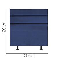 Cabeceira Estofada Argentina 100cm Solteiro Para Cama Box Quarto Suede Azul Marinho - Gat Magazine - 2
