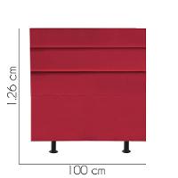 Cabeceira Estofada Argentina 100cm Solteiro Para Cama Box Quarto Suede Vermelho - Gat Magazine - 2