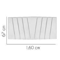 Painel Estofada Bélgica 160cm Queen Size Para Cama Box Quarto Suede Branco - Gat Magazine - 2