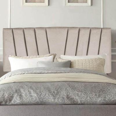 Painel Estofada Bélgica 160cm Queen Size Para Cama Box Quarto Suede Bege - Gat Magazine