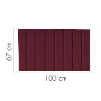 Painel Estofada Carla 100cm Solteiro Para Cama Box Quarto Suede Bordô - Gat Magazine - 2