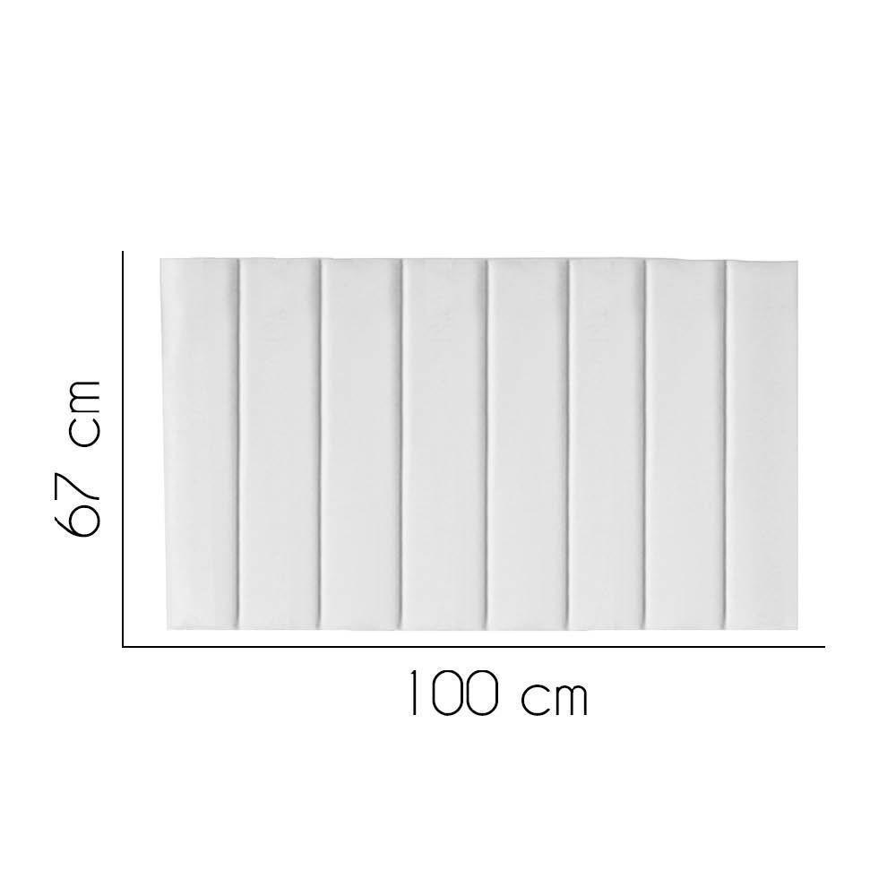 Painel Estofada Carla 100cm Solteiro Para Cama Box Quarto Suede Branco - Gat Magazine - 2