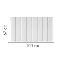 Painel Estofada Carla 100cm Solteiro Para Cama Box Quarto Suede Branco - Gat Magazine - 3