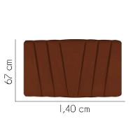 Painel Estofada Bélgica 140cm Casal Para Cama Box Quarto Suede Terracota Telha - Gat Magazine - 2