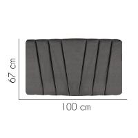 Painel Estofada Bélgica 100cm Solteiro Para Cama Box Quarto Suede Cinza Escuro Grafite Gat Magazine - 3
