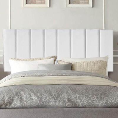 Painel Estofada Carla 100cm Solteiro Para Cama Box Quarto Corino Branco - Gat Magazine