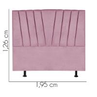 Cabeceira Estofada Bélgica 195cm King Size Para Cama Box Quarto Suede Rosa Bebê - Gat Magazine - 2
