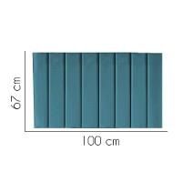 Painel Estofada Carla 100cm Solteiro Para Cama Box Quarto Suede Azul Turquesa - Gat Magazine - 2