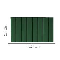 Painel Estofada Carla 100cm Solteiro Para Cama Box Quarto Suede Verde - Gat Magazine - 2