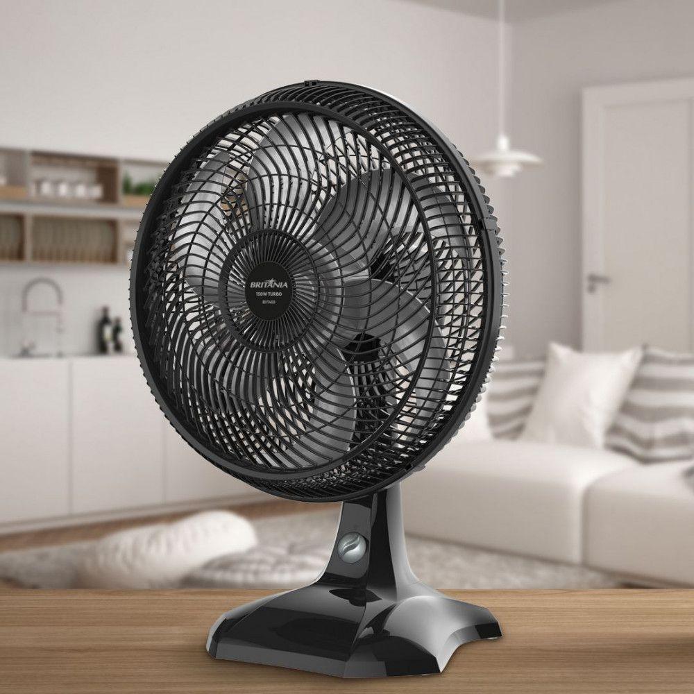 Ventilador De Mesa Britânia 3 Velocidades 40cm Bvt400 Preto 127 V - 1