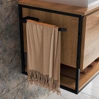 Gabinete Suspenso Para Cuba Banheiro 1 Pt Basc P1007 Preto Mell Pp Preto Mell