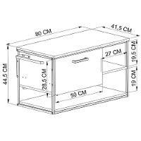 Gabinete Suspenso Para Cuba Banheiro 1 Pt Basc P1007 Preto Mell Pp Preto Mell - 8