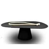 Mesa Oval Organica Em Freijo 2,35x122 - 2