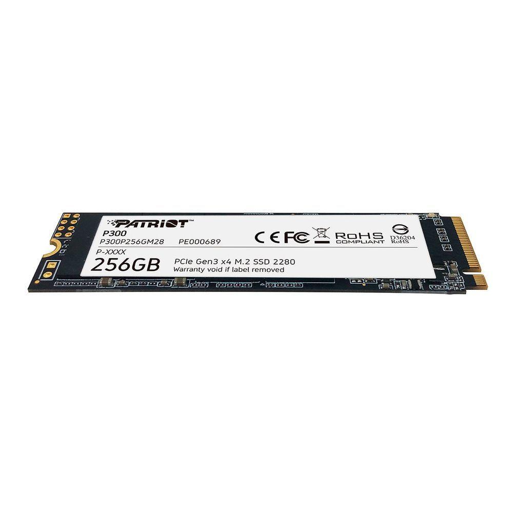 Ssd 256gb Patriot P300, M.2 2280 Pcie 3x4 Nvme 1.3, Leitura 1700mb/s, Grav. 1100mb/s - P300p256gm28 - 4