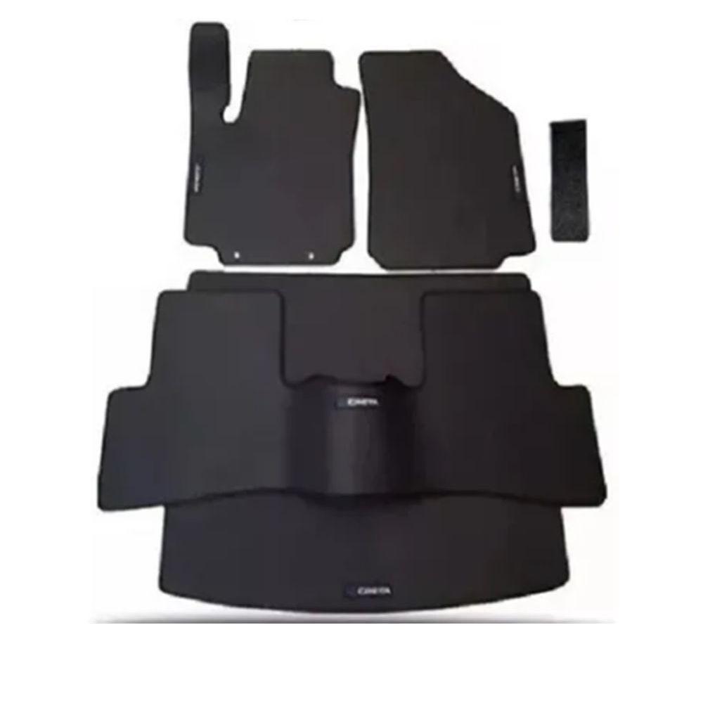 Jogo De Tapete Borracha Creta C/ Tras. Interiço Porta Malas - 1