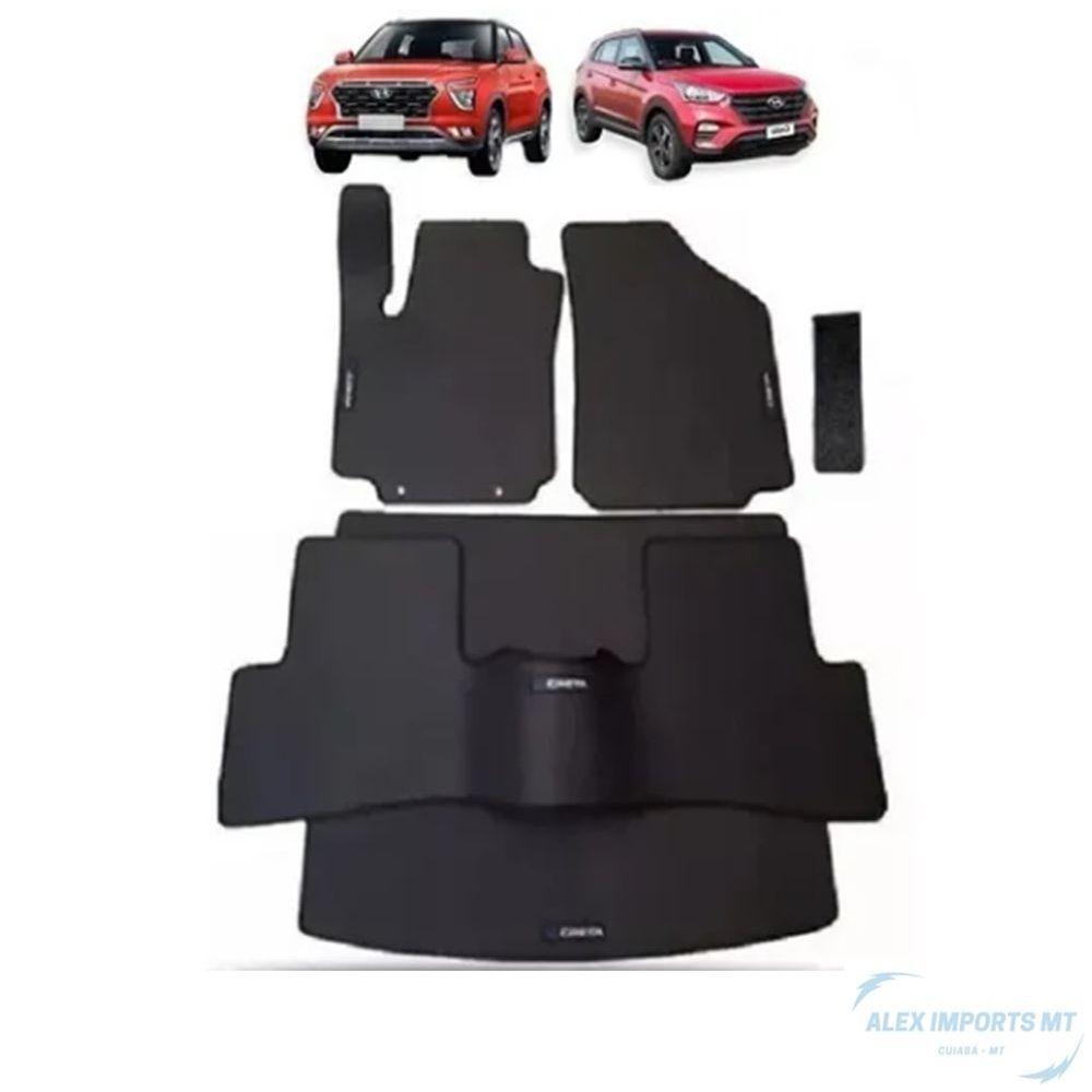 Jogo De Tapete Borracha Creta C/ Tras. Interiço Porta Malas - 2