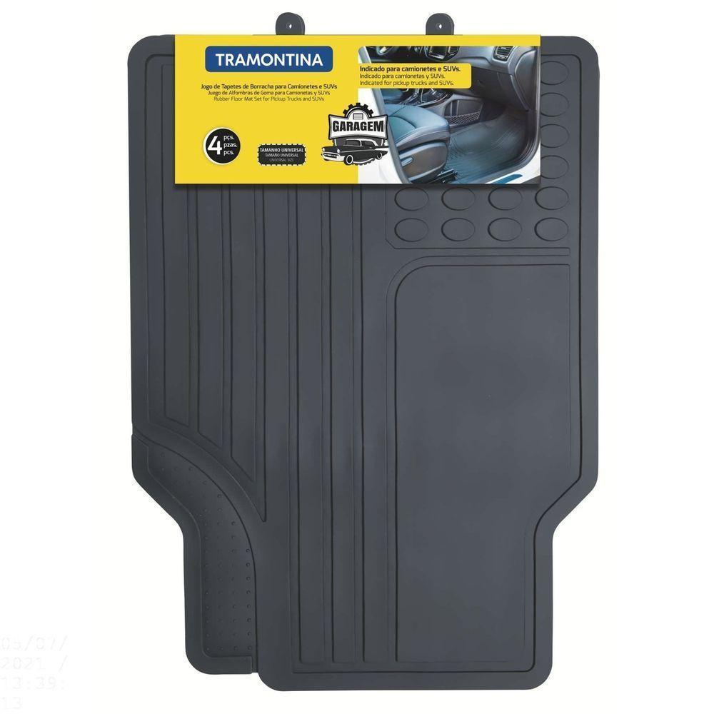 Jogo De Tapetes Para Caminhonetes E Suvs Tramontina Tamanho Universal Em Borracha Tramontina - 1
