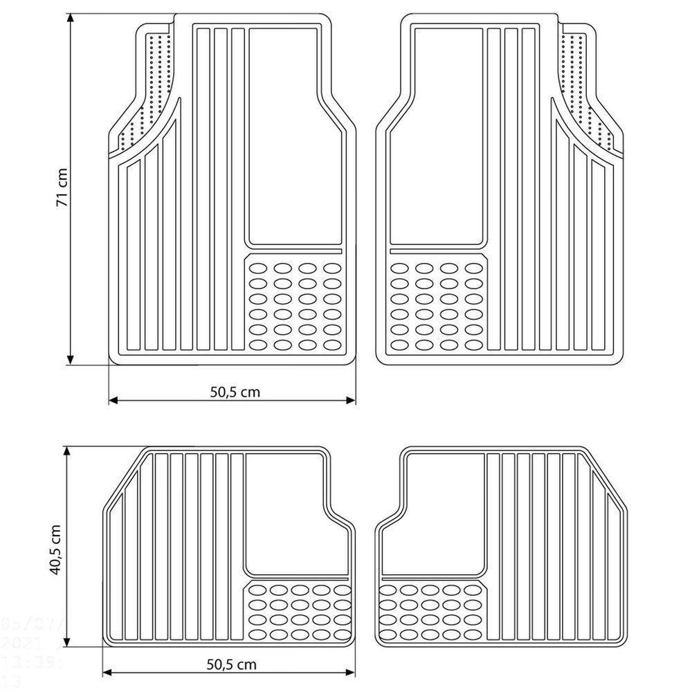 Jogo De Tapetes Para Caminhonetes E Suvs Tramontina Tamanho Universal Em Borracha Tramontina - 4