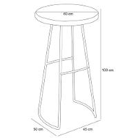 Kit 2 Mesas Bistrô Bar Alta Estrutura Ravi D01 Peroba Rosa - 3