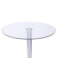Mesa Bistrô Redonda Apollo 70 Cm (largura) Base Aço Cromado Tampo Vidro Temperado 110 Cm (altura) - 4
