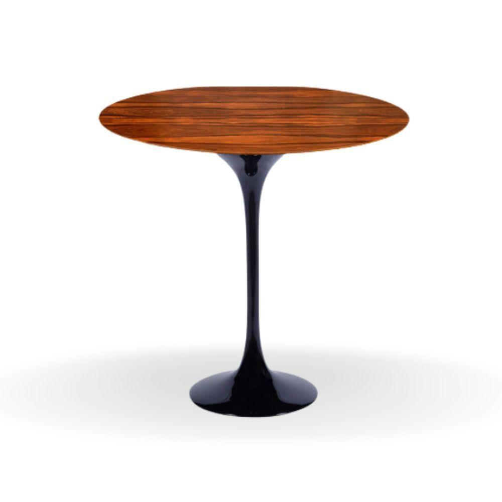 Mesa Bistrô Saarinen 60 Cm Tampo Pau Ferro Base Preta Cor Preto - 1