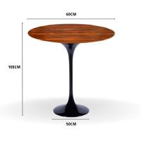 Mesa Bistrô Saarinen 60 Cm Tampo Pau Ferro Base Preta Cor Preto - 3