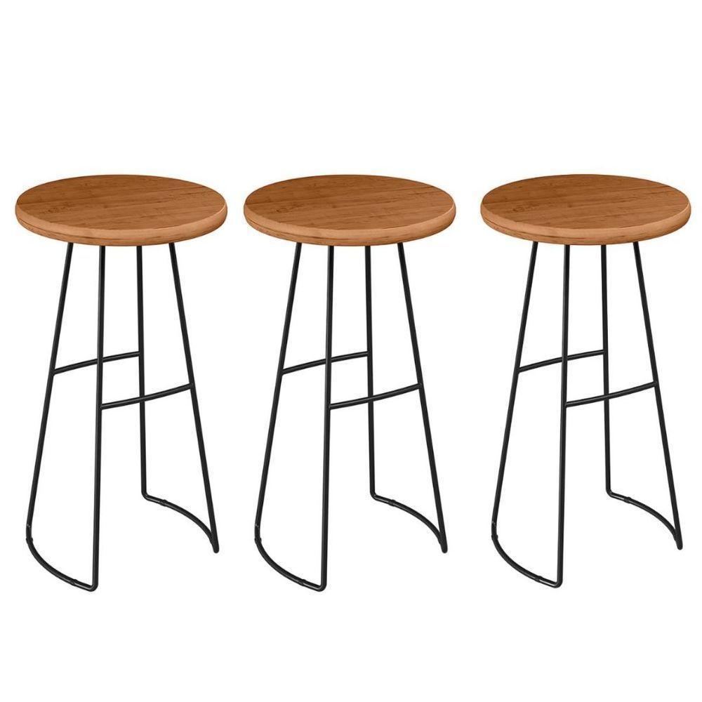 Kit 3 Mesas Bistrô Alta Para Aérea Gourmet Aurora Peroba - 1