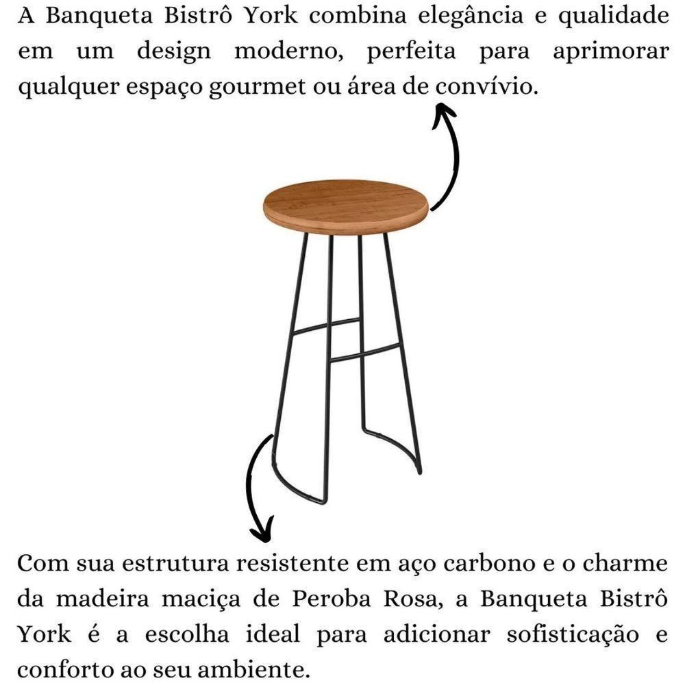 Kit 3 Mesas Bistrô Alta Para Aérea Gourmet Aurora Peroba - 5