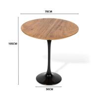 Mesa Bistrô Saarinen 70 Cm Tampo Antíqua Base Preta Preto - 3
