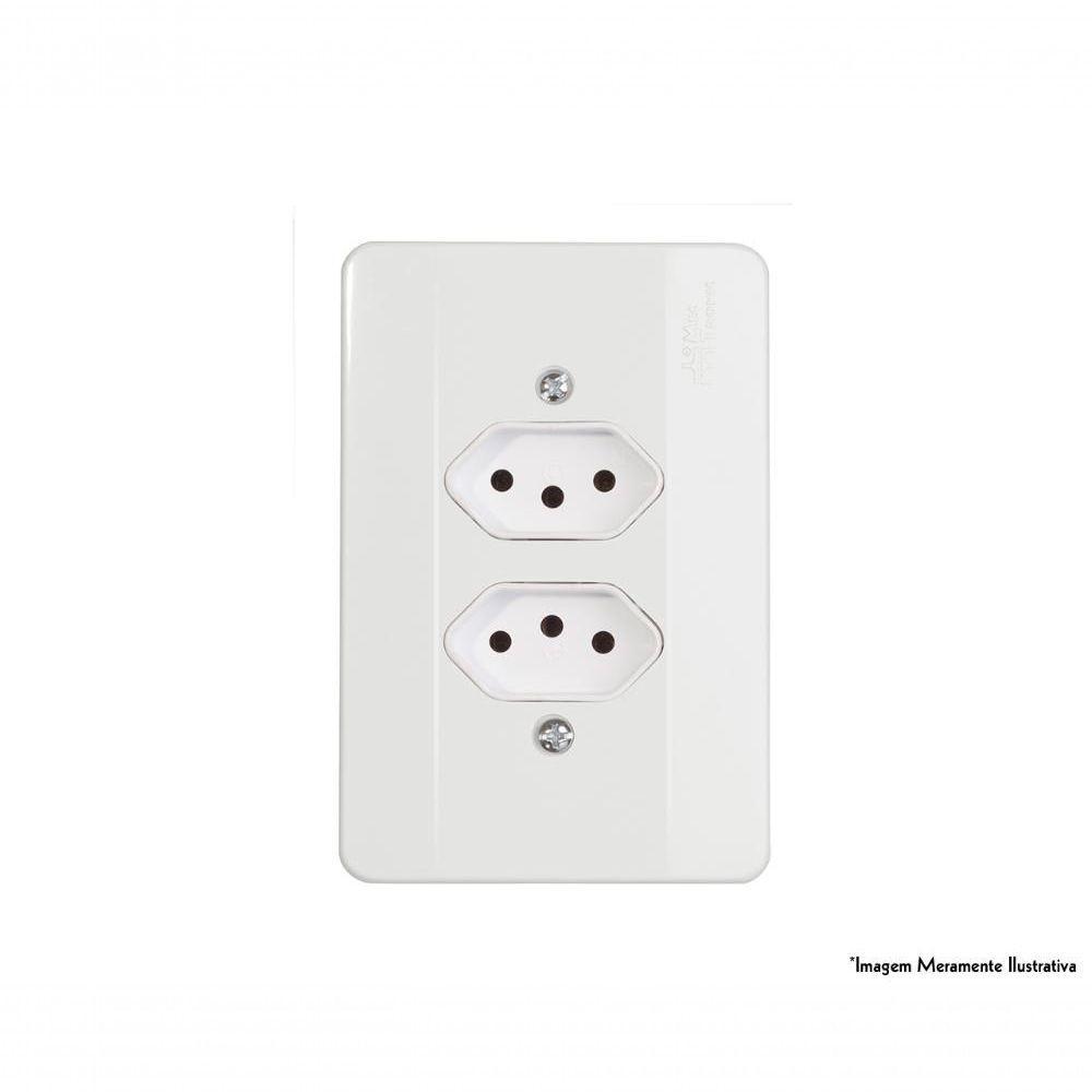 Tomada Dupla 2p+t C/pl 10a/250v 39049 Trd-e4pbm C/10pcs - 1