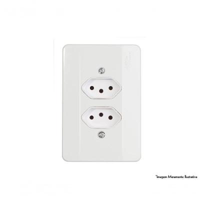 Tomada Dupla 2p+t C/pl 10a/250v 39049 Trd-e4pbm C/10pcs