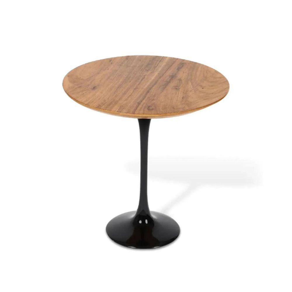 Mesa Bistrô Saarinen 70 Cm Tampo Antíqua Base Preta Cor Preto - 1