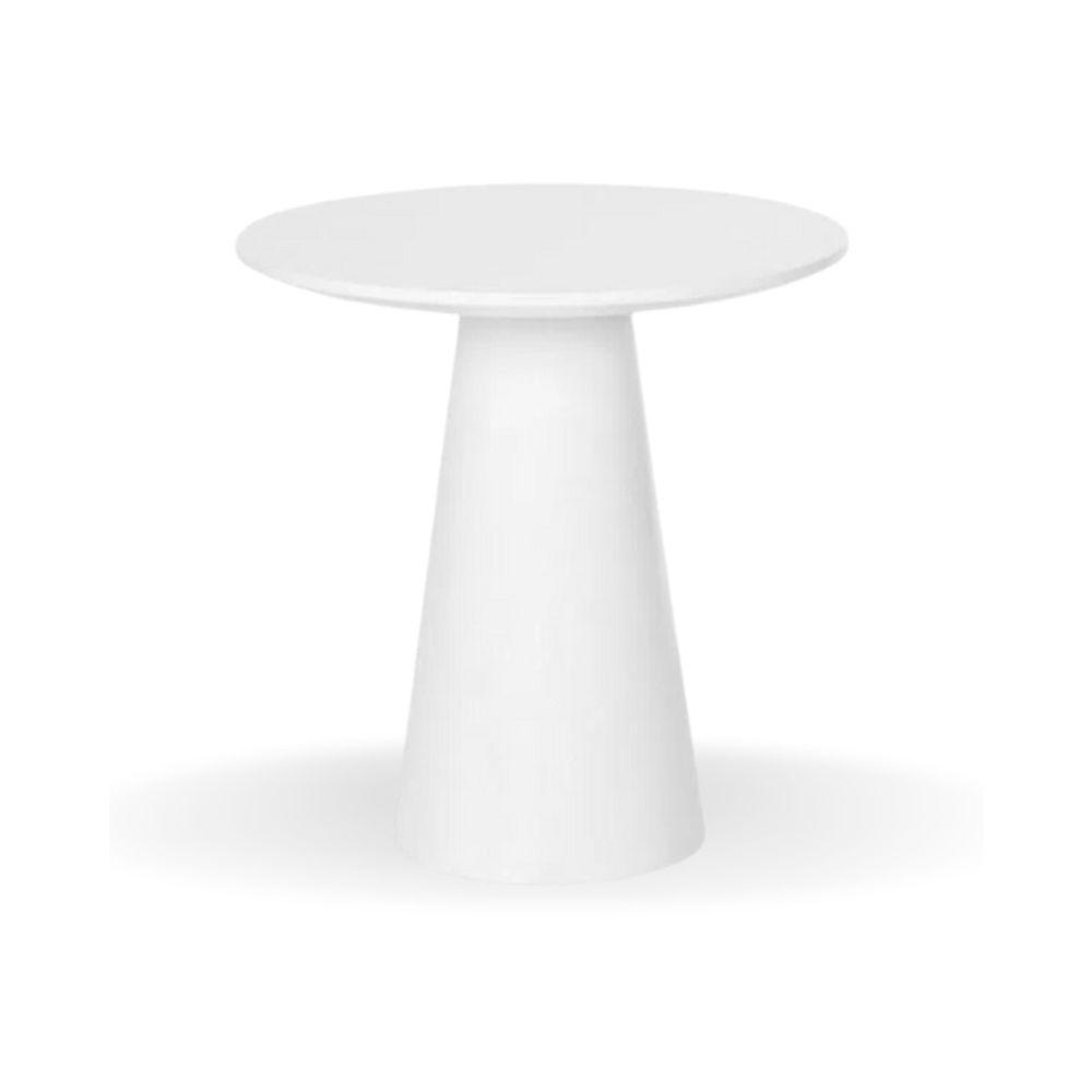 Mesa Bistrô Cone 70 Cm Tampo Laca Branca Base Branca Cor Branco - 1