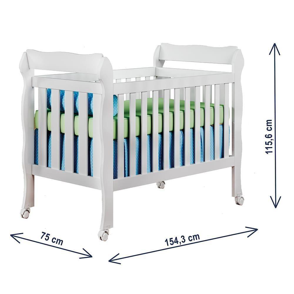 Quarto De Bebê Berço 3 Em 1 Guarda Roupa Infantil Branco - 5