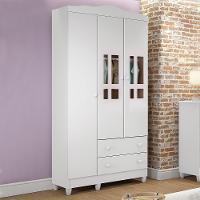 Quarto De Bebê Berço 3 Em 1 Guarda Roupa Infantil Branco