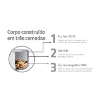 Frigideira Tramontina Grano Baquelite 30cm 3,4l Em Aço Inox Com Corpo Triplo Antiaderente Tramontina - 8