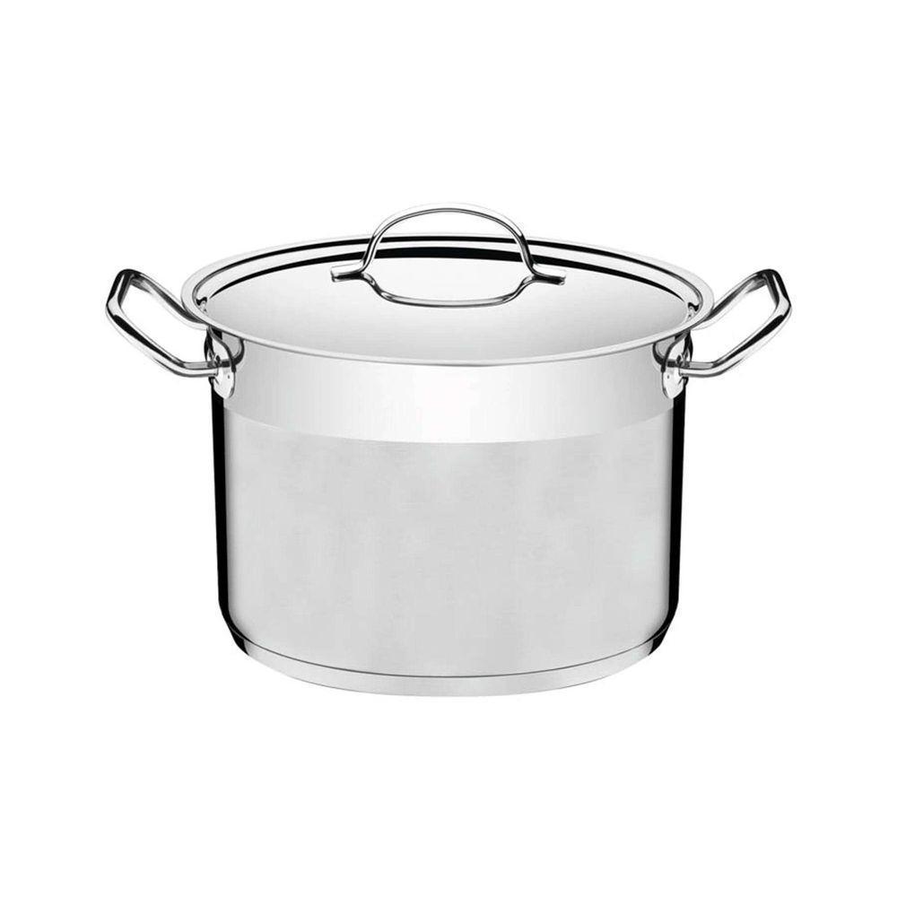 Caldeirão Professional Em Aço Inox Fundo Triplo Com Tampa Plana Detalhe Satinado 24 Cm 7, - 1