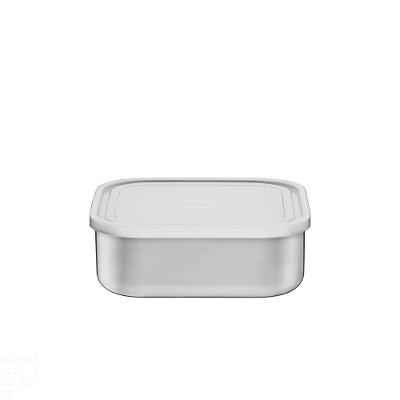 Pote Tramontina Freezinox Em Aço Inox Quadrado Com Tampa Plástica 16 Cm 1,2 L Tramontina
