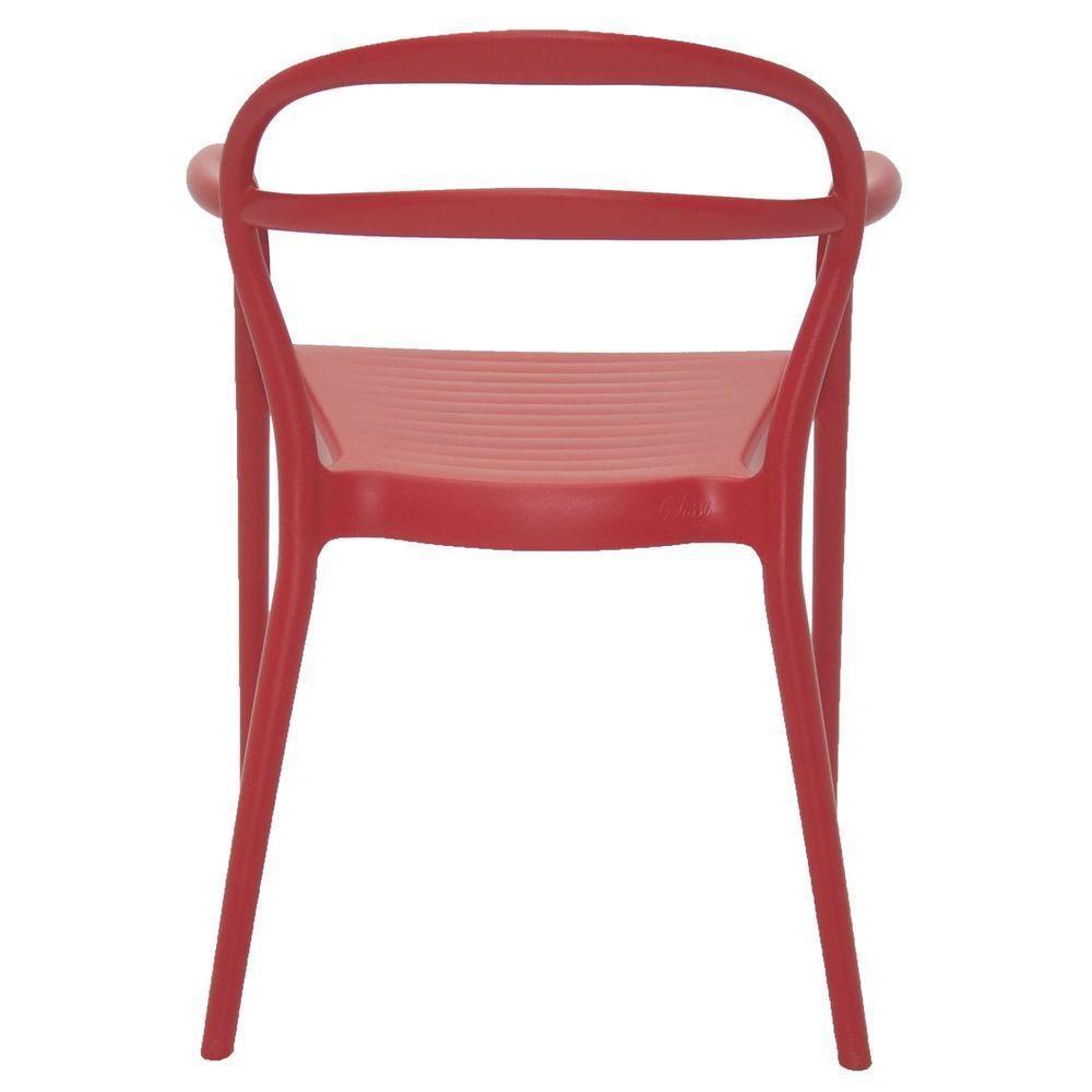Cadeira Tramontina Sissi Vermelha Com Braços Em Polipropileno E Fibra De Vidro Tramontina - 2
