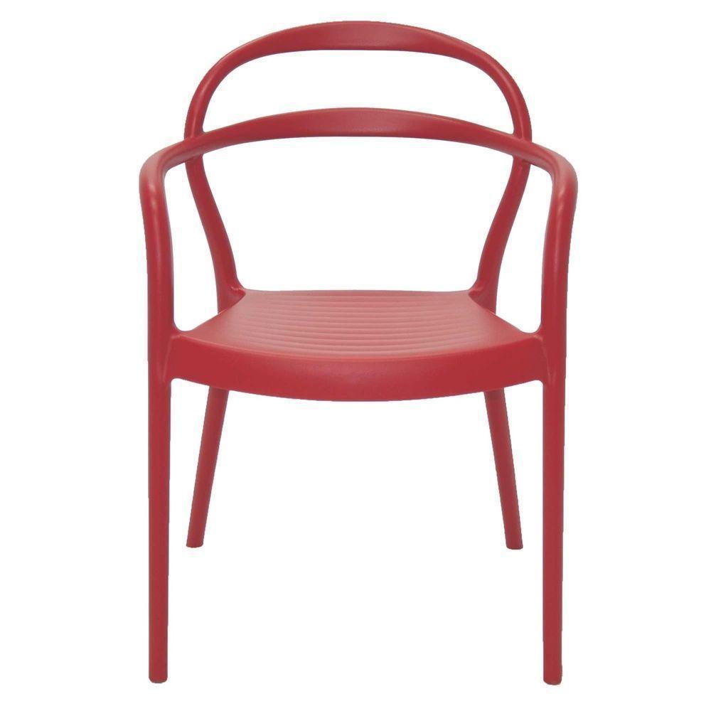 Cadeira Tramontina Sissi Vermelha Com Braços Em Polipropileno E Fibra De Vidro Tramontina - 3