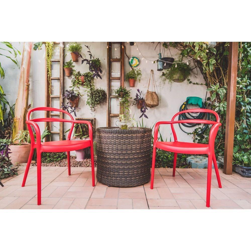 Cadeira Tramontina Sissi Vermelha Com Braços Em Polipropileno E Fibra De Vidro Tramontina - 7