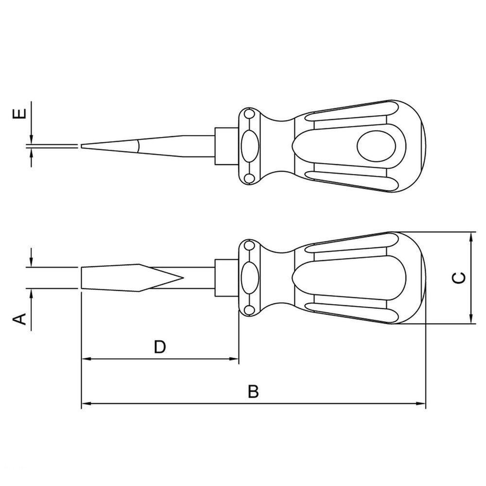 Chave De Fenda Ponta Chata Em Aço Cromo Vanádio 8x38 Mm (5/16x1.1/2") Tramontina Pro Tramontina - 2