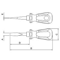 Chave De Fenda Ponta Chata Em Aço Cromo Vanádio 8x38 Mm (5/16x1.1/2") Tramontina Pro Tramontina - 2